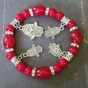 Red Hamsa bracelet